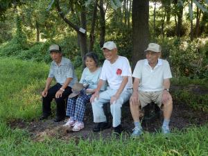 散歩途中の一休み