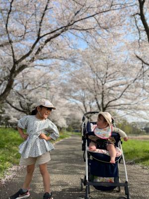 桜と笑顔