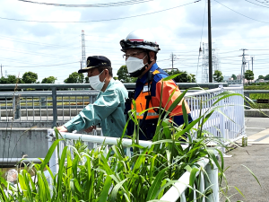 水防演習視察