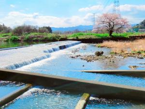 自然・風景部門　優秀賞　おまつりこまち　第2号堰に春が来た