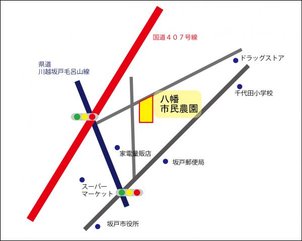 八幡市民農園案内図