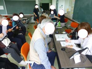 健康年齢測定の様子