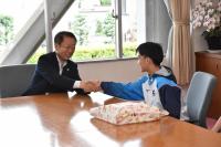 第46回全国JOCジュニアオリンピックカップ春季水泳競技大会出場者表敬訪問