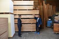市長企業訪問　株式会社木下材木店