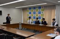 市内中学校表敬訪問 全日本中学校陸上競技選手権大会結果報告