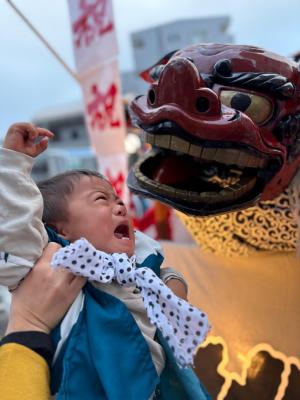 優秀賞　初めての獅子舞にドキドキ！