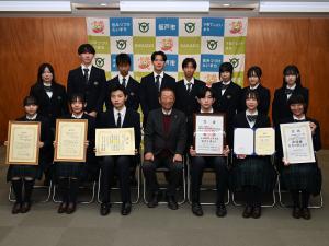 山村国際高等学校表敬訪問　各部大会等結果報告