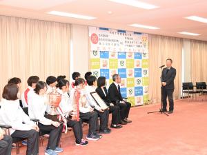 城西大学女子駅伝部及び男子駅伝部表敬訪問　各大会結果報告