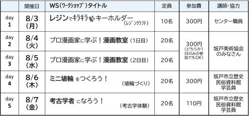 WSスケジュール