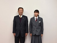 市内中学生表敬訪問の写真３